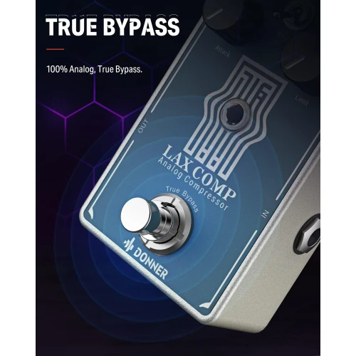 Donner LAX COMP True Analog Compressor Pedalı 4