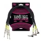 ERNIE BALL P06076 Düz / L Uç Siyah Yeşil Desenli 3lü Paket Patch Kablo 1