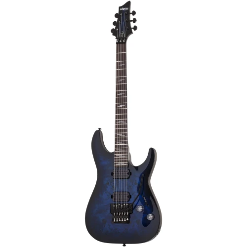 Schecter Omen Elite-6 FR Elektro Gitar (See-thru Blue) 1