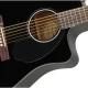 Fender CD-60SCE Dreadnought Black Elektro Akustik Gitar 4