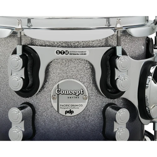 PDP Drums Concept Maple 5 Parça 22" Akustik Davul (Silver To Blk Fade) 3