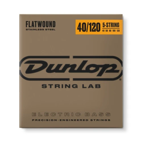 Jim Dunlop DBFS40120S Stainless Steel Flatwound Bas Gitar Teli (40-120) 1