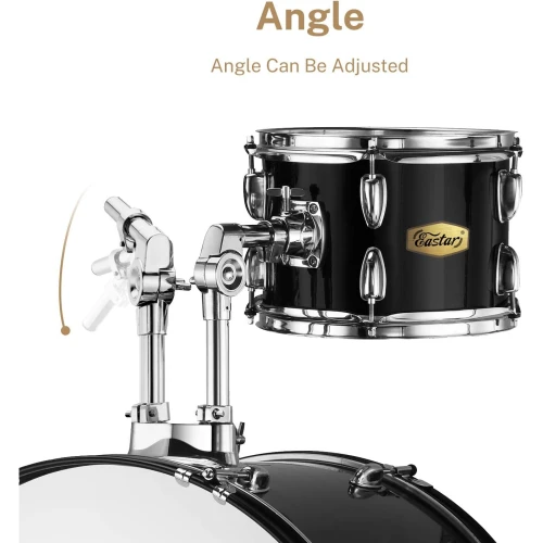 Eastar EDS-480BK 22" 5-Parça Akustik Davul (Mirror Black) 4