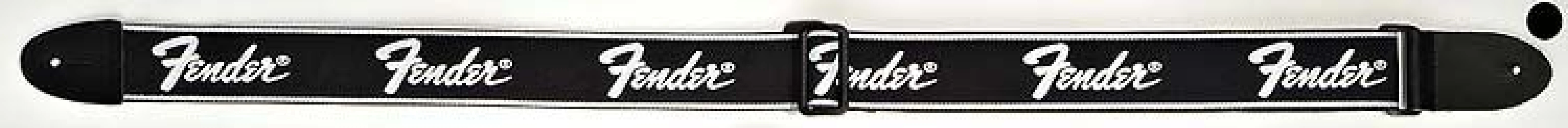 Fender Running Logo Siyah/Beyaz Logo Gitar Askısı 1