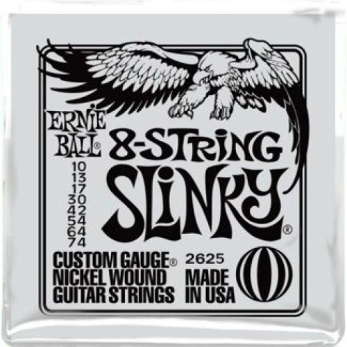 Ernie Ball P02625 Slinky Electric Nickel Wound 8 Telli 0.10 - 0.74 Elektro Gitar Teli 2