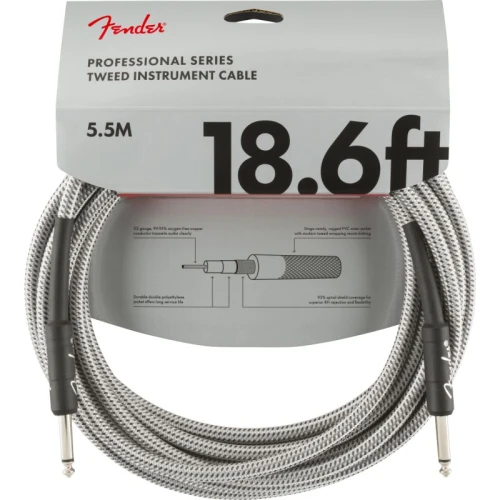Fender Professional 5m Beyaz Tweed Enstrüman Kablosu 1