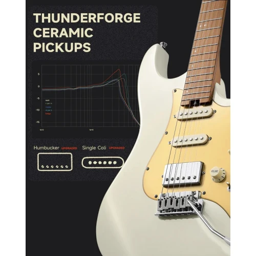 Donner DST-550 Elektro Gitar (Beyaz) 3