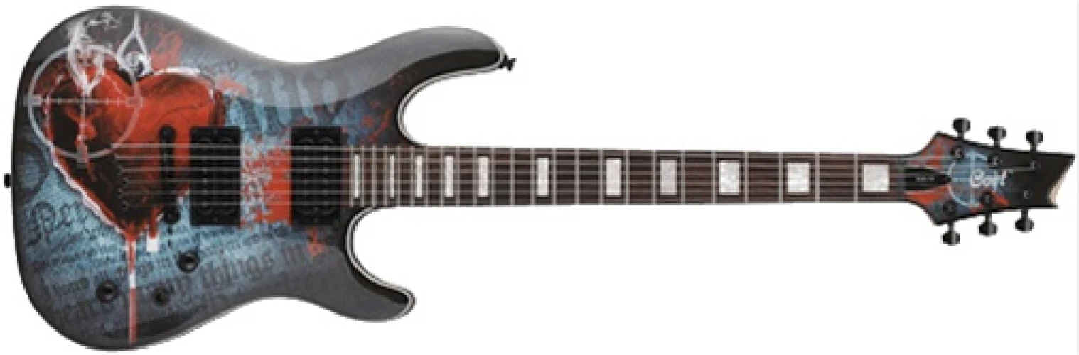 CORT KX5TFBK ELEKTRO GİTAR-KATANA,TF DESENLİ SİYAH 1