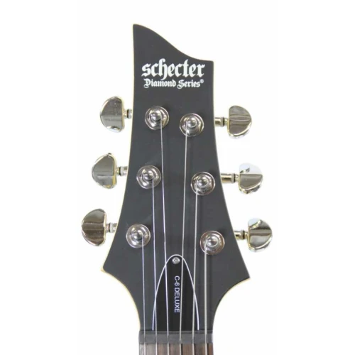 Schecter C-6 Deluxe Solak Elektro Gitar (Satin Black) 3