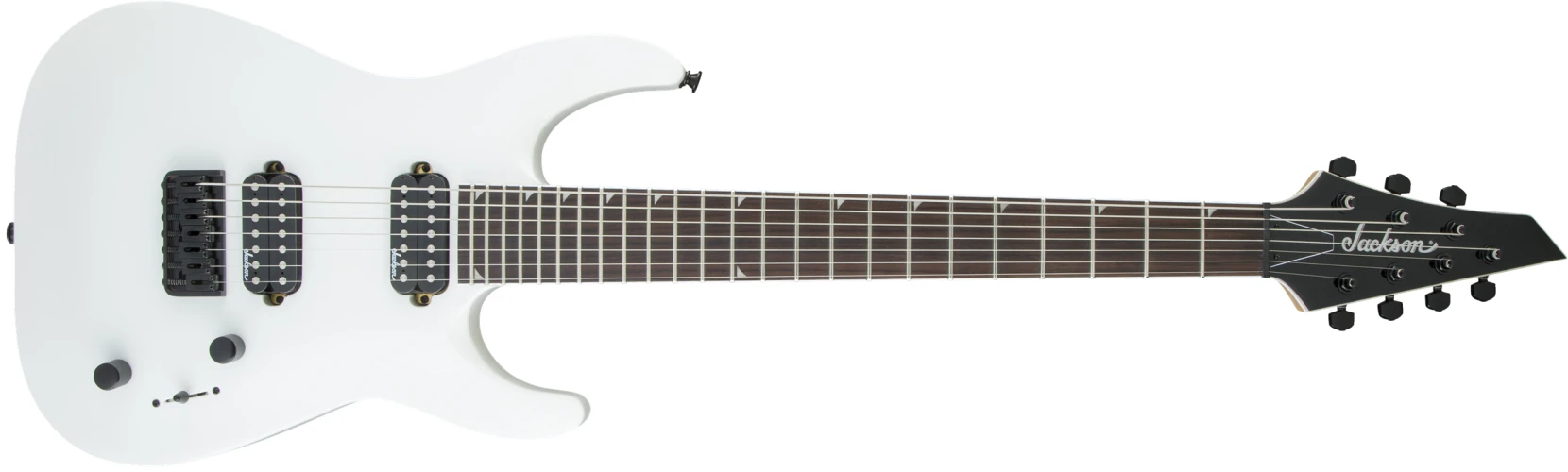 Jackson JS Dinky Arch Top JS32-7 DKA HT Amaranth Klavye Snow White 7 Telli Elektro Gitar 1