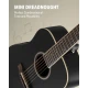 Donner DAT-110D Dreadnought Travel Akustik Gitar Seti (Siyah) 2