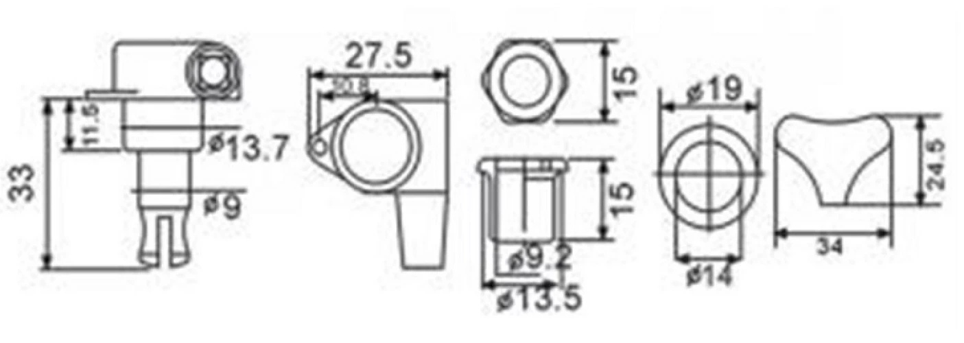 VALENCIA BMH7105BKR4 BASS GİTAR KULAĞI SİYAH, 4 SAĞ 3
