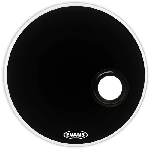 EVANS BD18REMAD 18" DERİ RESONANT SİYAH KİCK ÖN SÜNGERLİ DELİKLİ 1