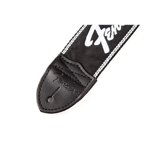 Fender Running Logo Siyah/Beyaz Logo Gitar Askısı 2