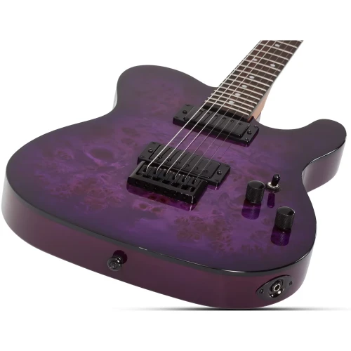 Schecter PT Standard Elektro Gitar (Purple Burst Burl) 2
