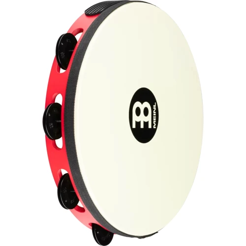 Meinl TAH1BK-R-TF Tour Jingle Wood True Feel Head 1 Row Tamburin (Red Black) 2