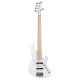 Cort NJS5WHT bass gitar, 5 telli, çantalı, beyaz 2