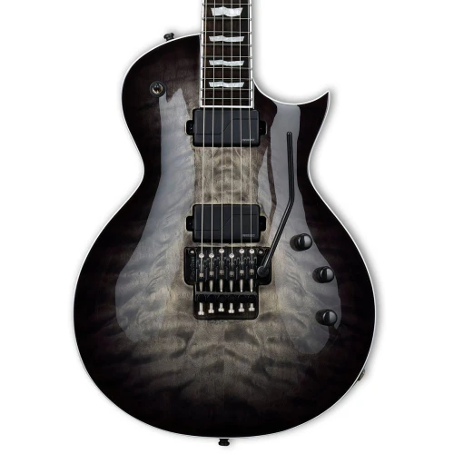 ESP E-II Eclipse Quilted Maple Charcoal Burst Elektro Gitar 1