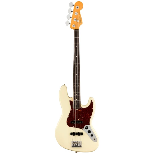Fender American Professional II Jazz Bass Gülağacı Klavye Olympic White Bas Gitar 1