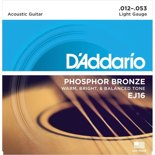 DADDARIO EJ16 AKUSTİK GİTAR TEL SETİ, 12-53, PHOSPHOR BRONZE, LIGHT 2
