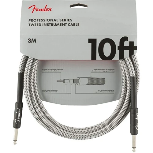 Fender Professional 3m Beyaz Tweed Enstrüman Kablosu 2