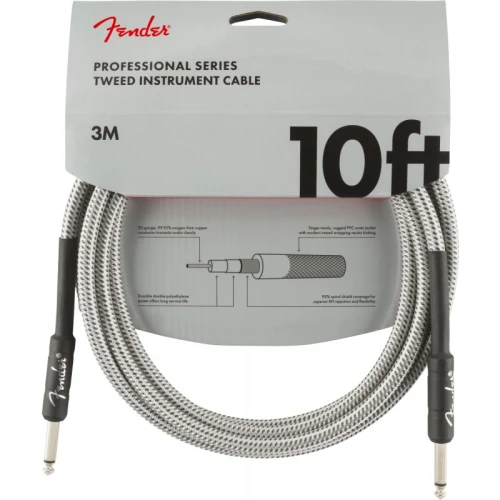 Fender Professional 3m Beyaz Tweed Enstrüman Kablosu 1