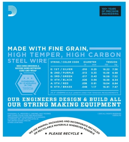 DADDARIO EXL110-3D (3 SET) ELEKTRO GİTAR TEL SETİ, XL, 10-46, NICKEL 2