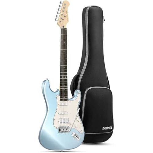 Donner DST-152 Full-Size ST Elektro Gitar Seti (Metalic Blue) 1