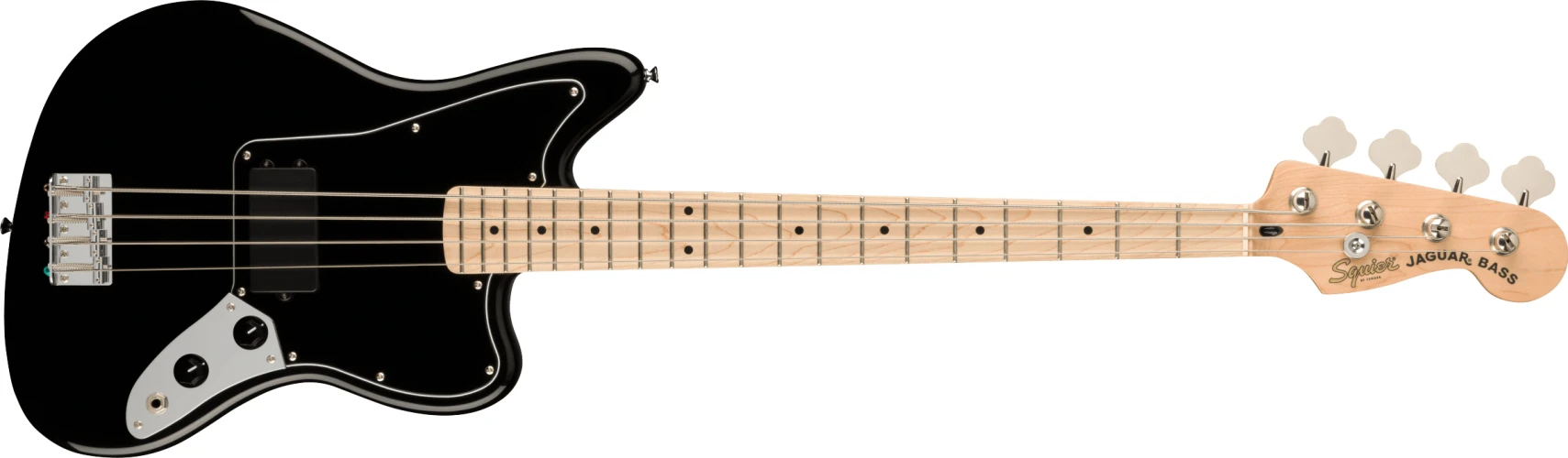 Squier Affinity Jaguar Bass H Akçaağaç Klavye Black Bas Gitar 1