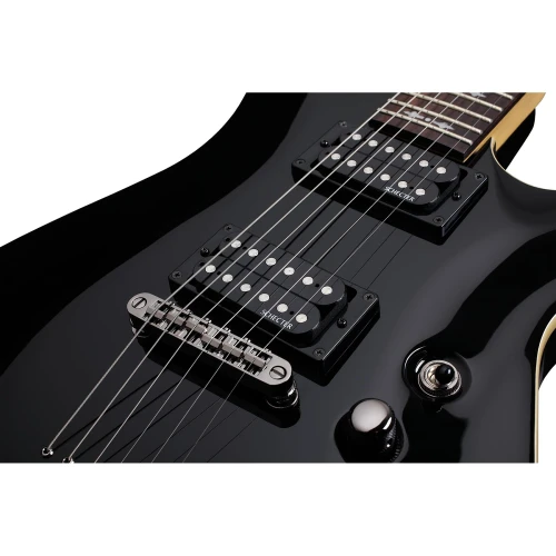 Schecter Omen 6 Solak Elektro Gitar (Gloss Black) 3