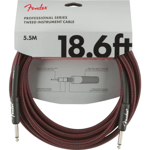 Fender Professional 5m Kırmızı Tweed Enstrüman Kablosu 1