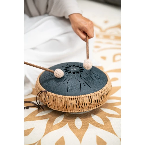 Meinl Sonic Energy 10" Medium Octave Steel Tongue Drum (C Minor, 8 Notes, 432 Hz, Navy Blue) 6