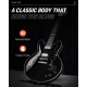 Donner DJP-1000 Semi-Hollow Elektro Gitar (Siyah) 5