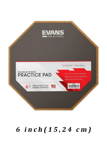 EVANS RF6D 6" REAL FEEL, ÇİFT TARAFLI, ÇALIŞMA PEDİ 4