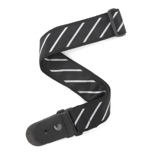 PLANETWAVES T20W1409 GİTAR ASKISI TIE STRIPES SİYAH-GRİ 1