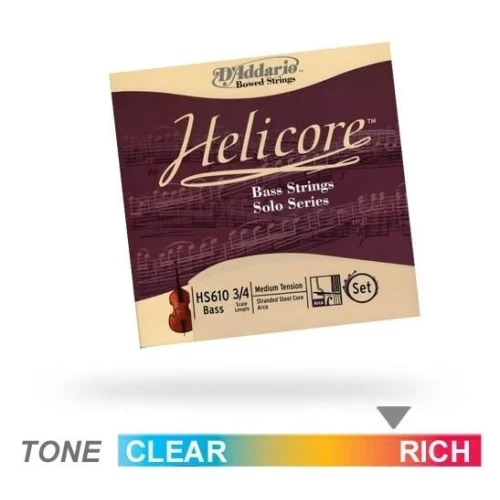 D'Addario HS610 Kontrabas Tel Seti, Helicore, Scale 3/4, Bass Solo 3