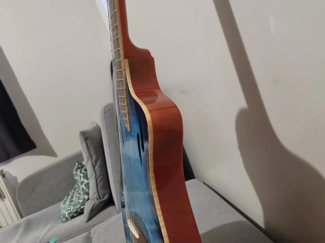 Ortega TourPlayer Deluxe RTPDLX- FMA Elektro Klasik Gitar (Blue Burst) 6