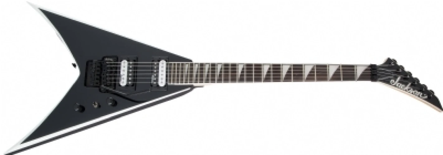 Jackson JS King V JS32 Amaranth Klavye Black with White Bevels Elektro Gitar 2