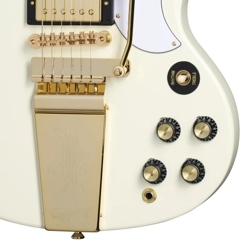 Epiphone 1963 Les Paul SG Custom Maestro Vibrola Elektro Gitar (Classic White) 4
