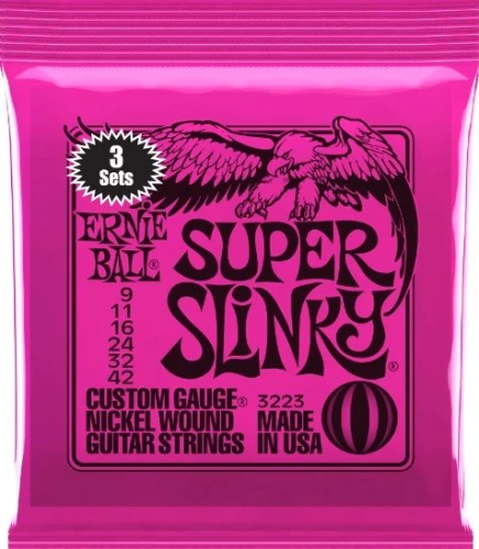 Ernieball P03223 SUPER SLINKY 3 PACK Elektro Tel (3&apos;lü Paket) 1
