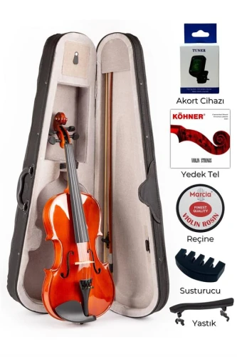 MARCİA 3/4 Boy Keman Seti (EKSİKSİZ TAM SET) 1