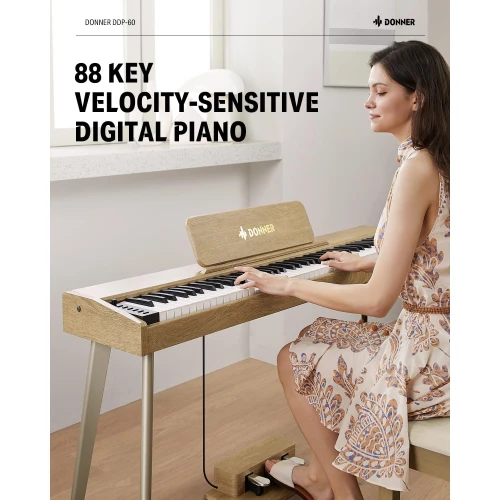 Donner DDP-60  Dijital Piyano (Light Oak) 2