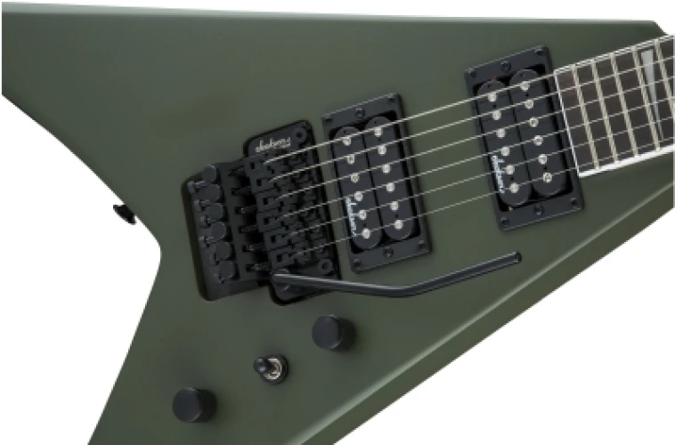 Jackson JS King V JS32 Amaranth Klavye Matte Army Drab Elektro Gitar 6