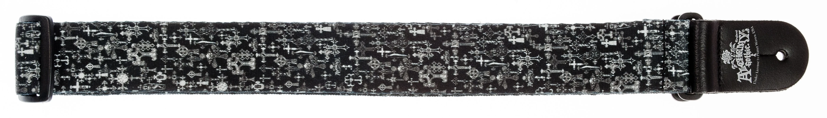 PLANETWAVES 50AL02 GİTAR ASKISI, 50MM, ALCHEMY STR-GOTHIC CROSS 2