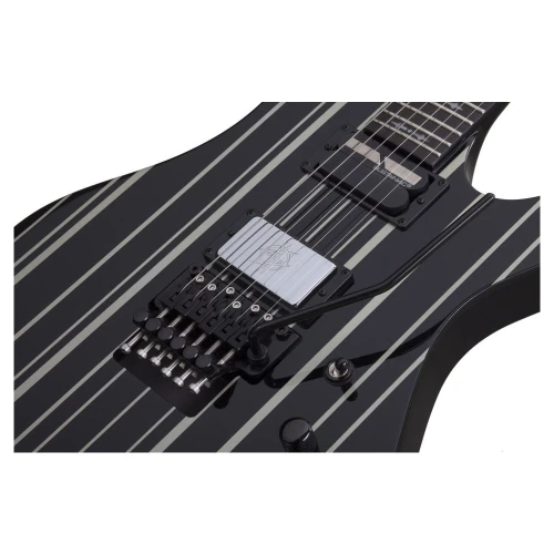 Schecter Synyster Custom-S FR Elektro Gitar (Gloss Black &amp; Silver Pin Stripes) 5