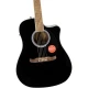 Fender FA-125CE Dreadnought Ceviz Klavye Black Elektro Akustik Gitar 5