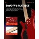 Donner DPJ-100 PJ-Style Bas Gitar (Kırmızı) 5