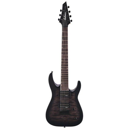 Jackson JS Dinky Arch Top JS22Q-7 DKA HT Amaranth Klavye Transparent Black Burst 7 Telli Elektro Gitar 1