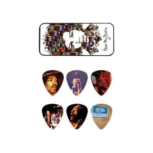 Jim Dunlop Jimi Hendrix Hear My Music 6lı Pena Seti (Medium) 1
