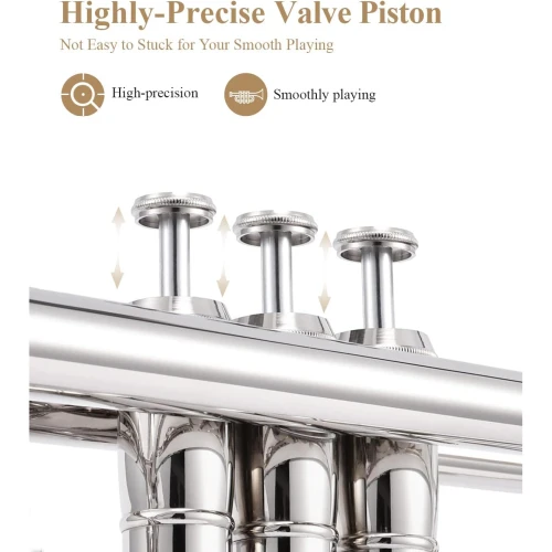 Eastar ETR-380N Standard Si Bemol Trompet (Silver) 3